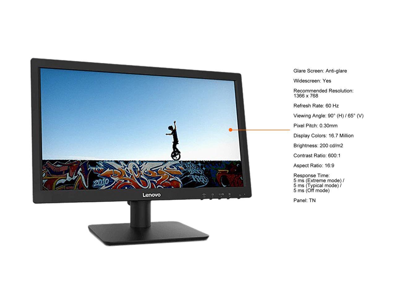 Lenovo 18.5" HD (1366 x 768) D10-19