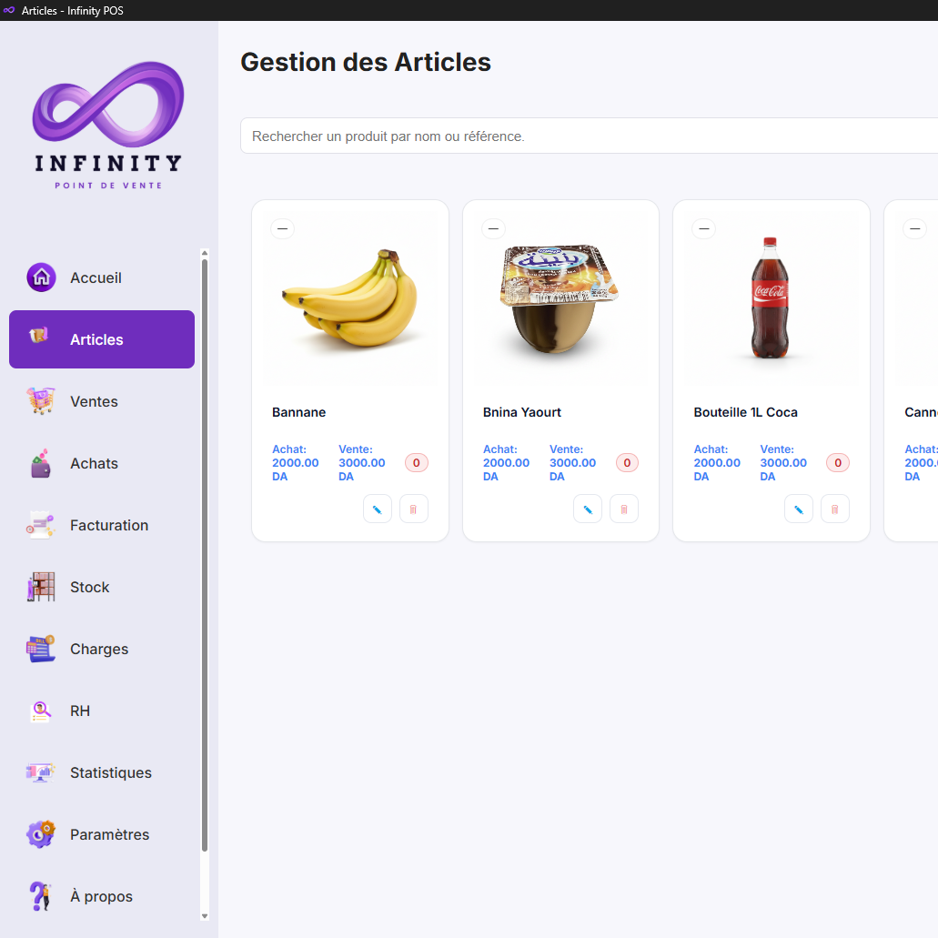 Infinity Point De Vente برنامج إدارة اعمال للتجار