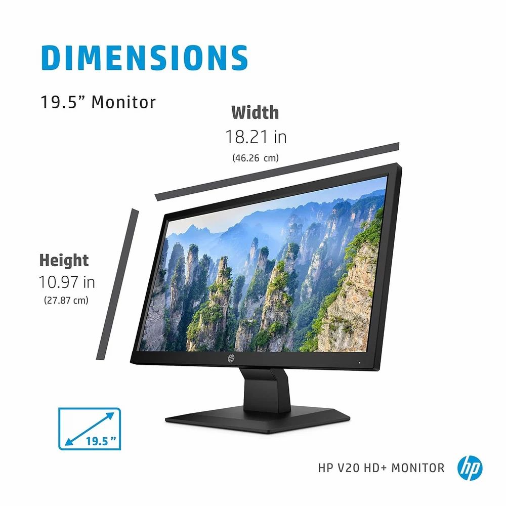 HP 19.5" HD+ (1600 x 900)	P204V